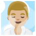 man in steamy room: medium-light skin tone on Google