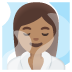 woman in steamy room: medium skin tone on Google