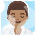man in steamy room: medium skin tone on Google