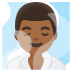 man in steamy room: medium-dark skin tone on Google