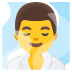 man in steamy room on Google