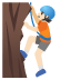 person climbing: light skin tone on Google