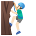 man climbing: light skin tone on Google