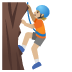 person climbing: medium-light skin tone on Google