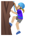 woman climbing: medium-light skin tone on Google