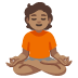 person in lotus position: medium skin tone on Google