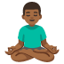man in lotus position: medium-dark skin tone on Google