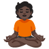 person in lotus position: dark skin tone on Google