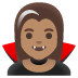 woman vampire: medium skin tone emoji on Google