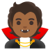 vampire: medium-dark skin tone emoji on Google