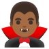man vampire: medium-dark skin tone emoji on Google