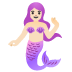 mermaid: light skin tone on Google