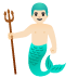 merman: light skin tone on Google