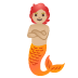 merperson: medium-light skin tone emoji on Google
