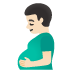 pregnant man: light skin tone on Google