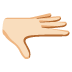 palm down hand: light skin tone on Google