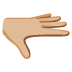 palm down hand: medium-light skin tone on Google