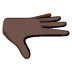 palm down hand: dark skin tone emoji on Google