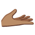 palm up hand: medium skin tone on Google