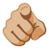 index pointing at the viewer: medium-light skin tone on Google