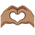 heart hands: medium skin tone on Google