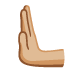 leftwards pushing hand: medium-light skin tone on Google