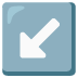 down-left arrow on Google