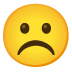frowning face emoji on Google