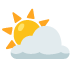 sun behind cloud on Google