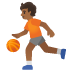 person bouncing ball: medium-dark skin tone on Google