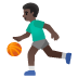 man bouncing ball: dark skin tone emoji on Google