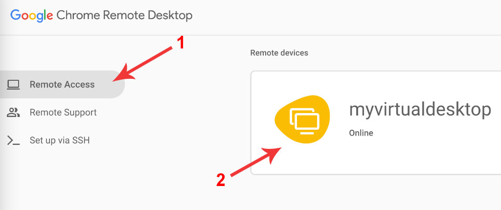 Remote Access tab