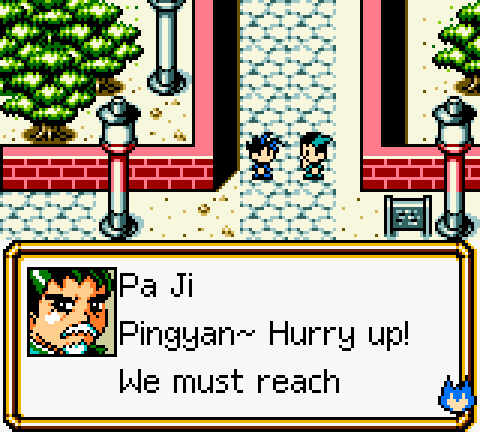 Pa Ji urging Pingyan to hurry