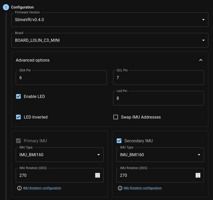 The necessary changes to the main settings