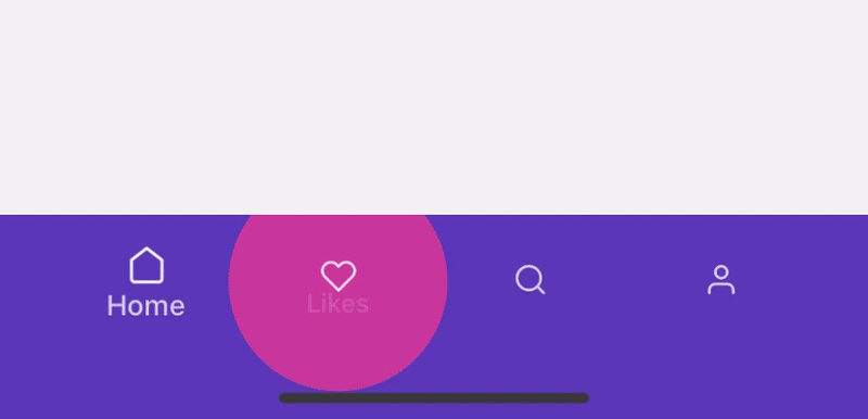 Icon with label on focus