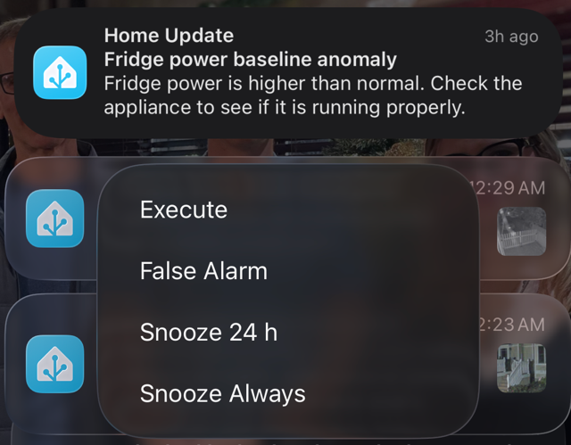 fridge power notification