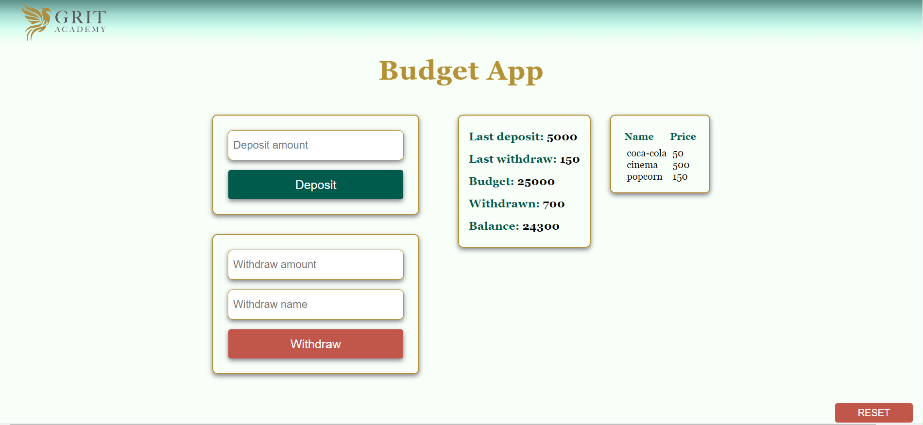 Budget App