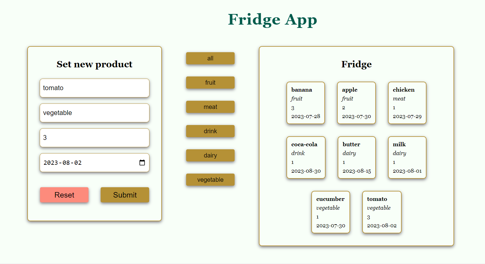 Fridge App