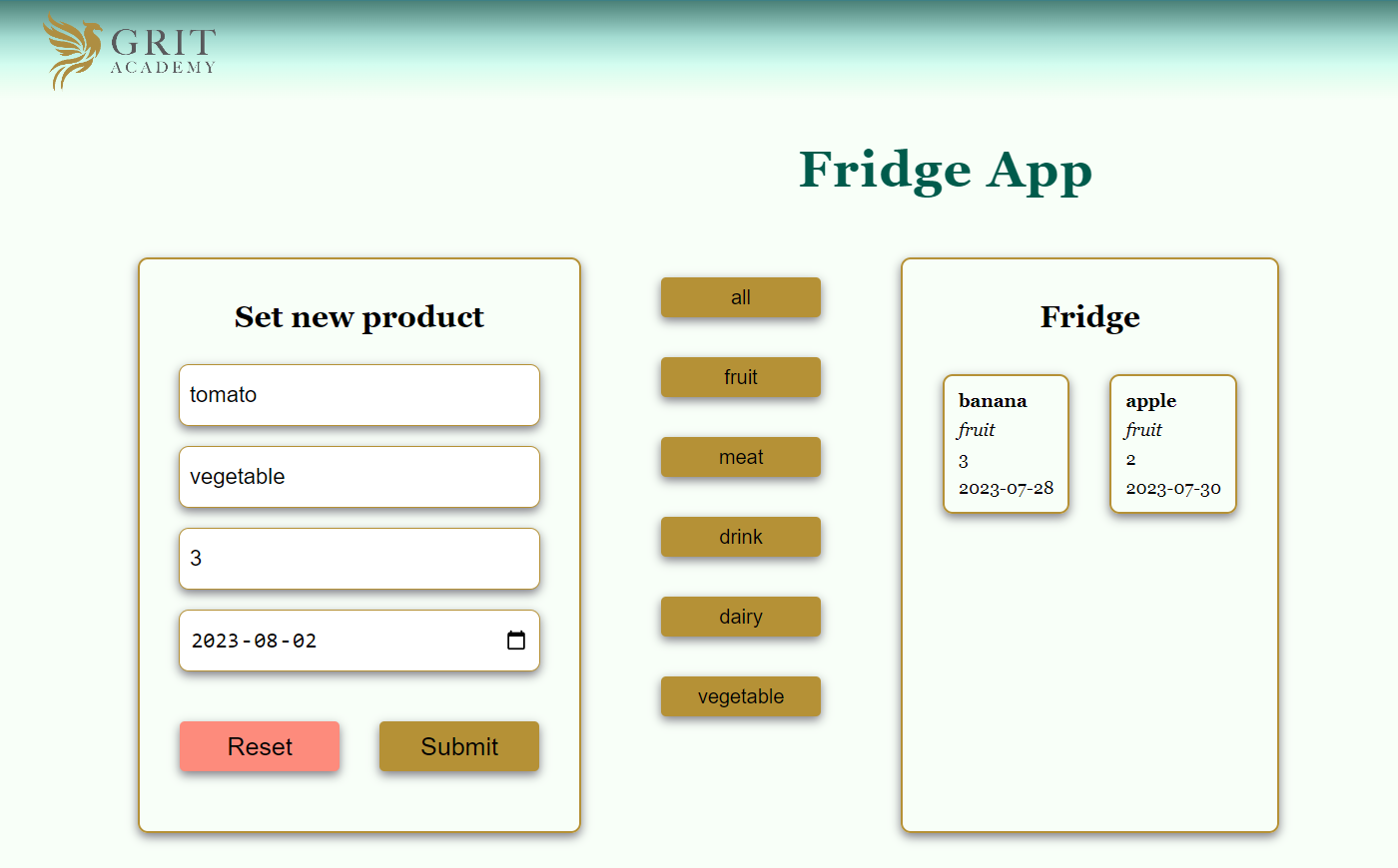 Fridge App