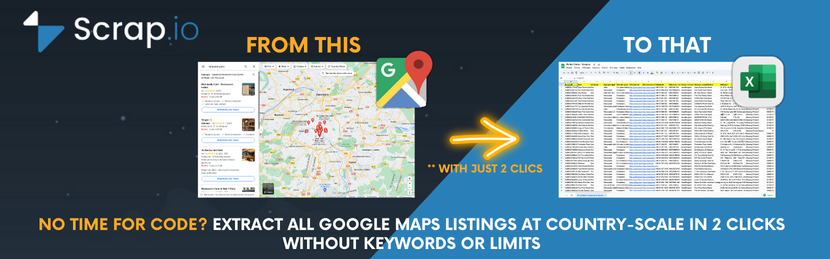 Scrap.io - Extract ALL Google Maps Listings