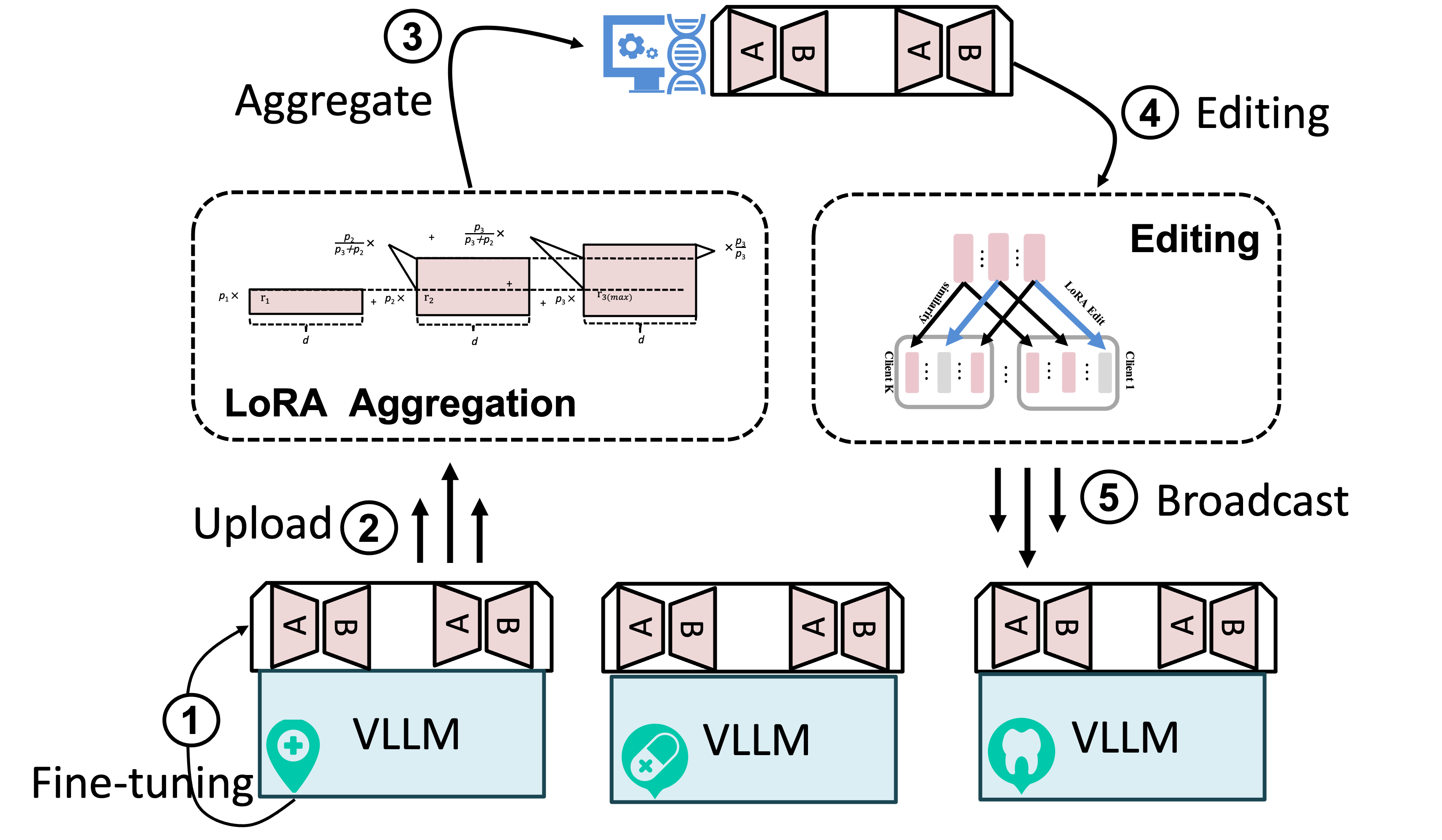 FediLoRA framework
