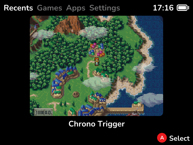 Recents carousel