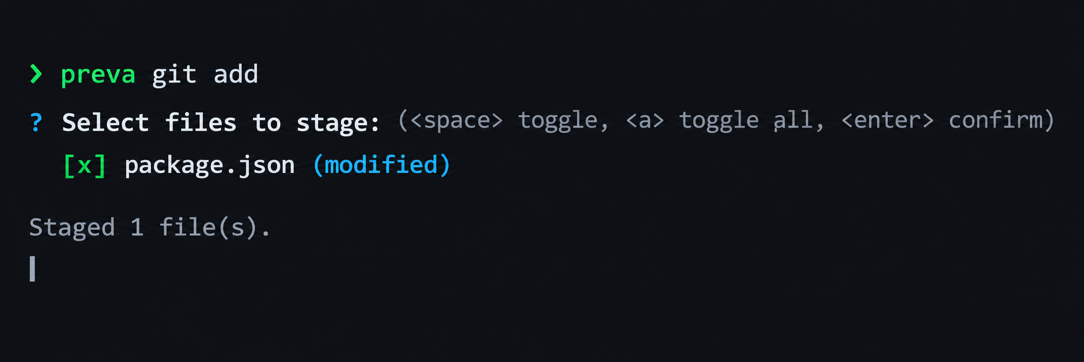 preva git add preview