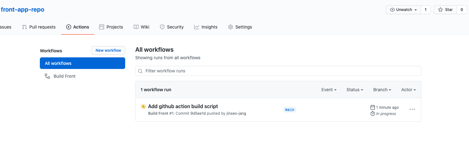 Github Action Start