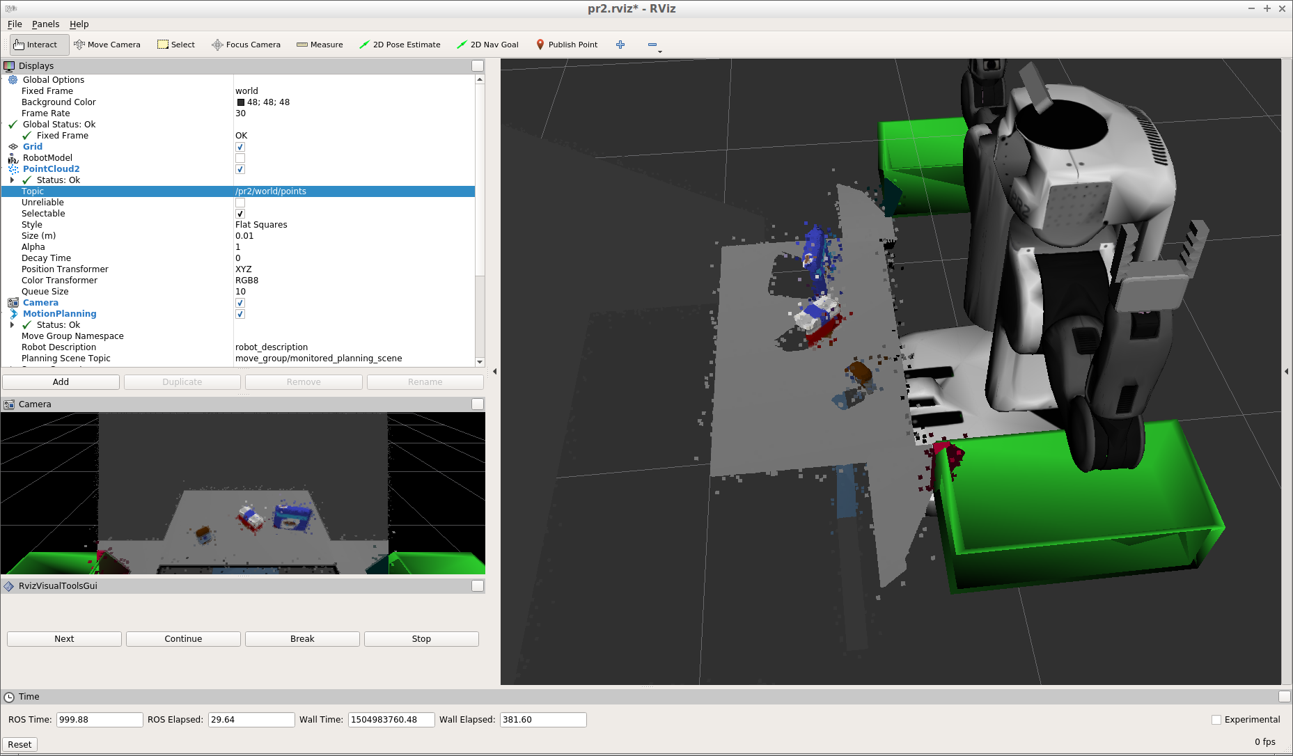 Raw point cloud data