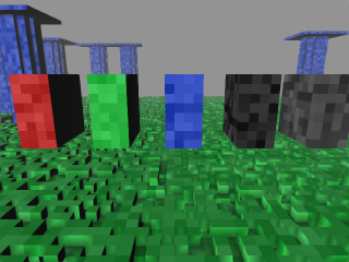 Image of coloured blocks in the volume