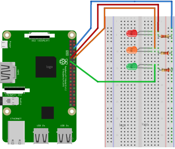 Traffic lights wiring