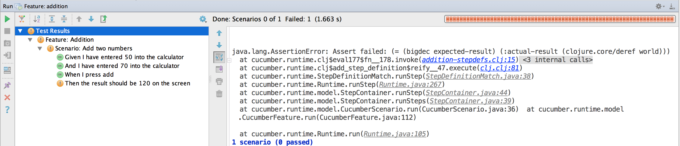 Run clojure BDD with cucumber-java