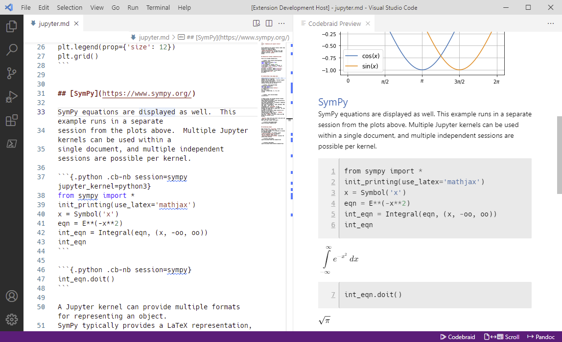 Codebraid Preview - Visual Studio Marketplace