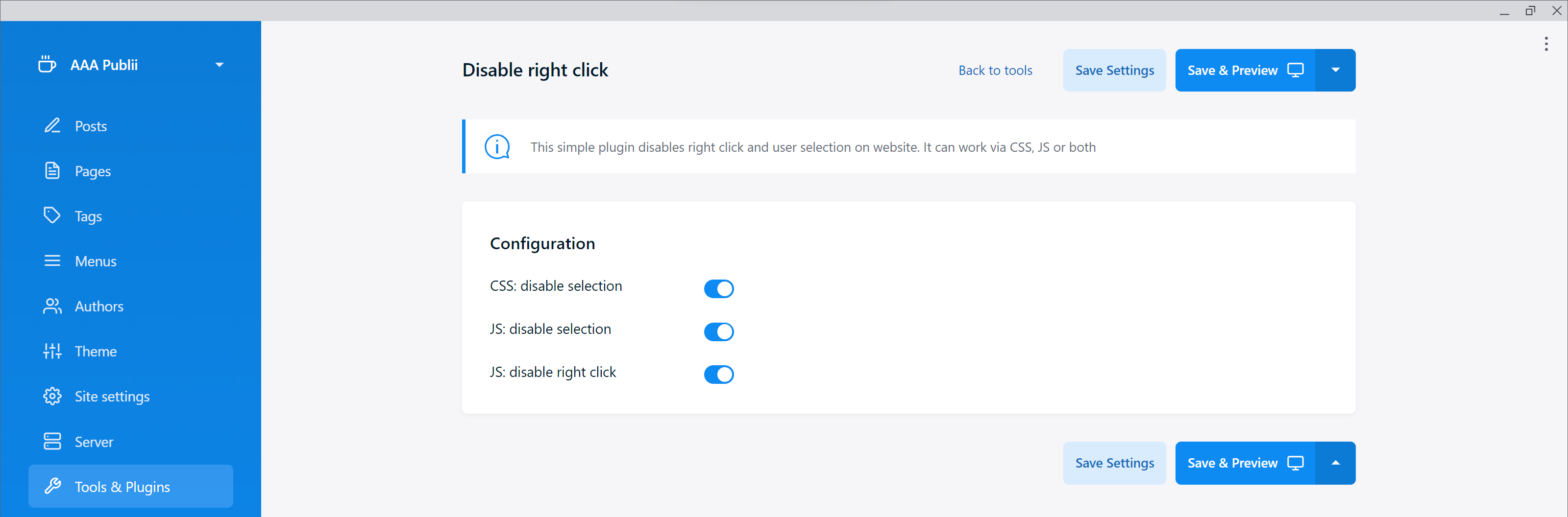 Publii image plugin